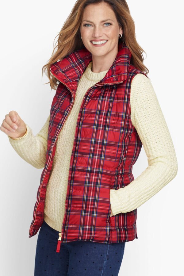 tartan-puffer-vest