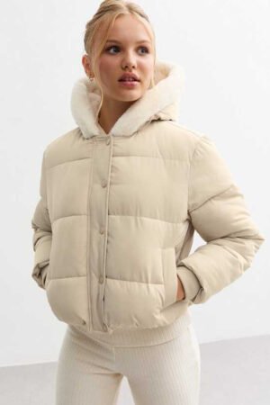 womens-faux-fur-lined-hooded-puffer-coat